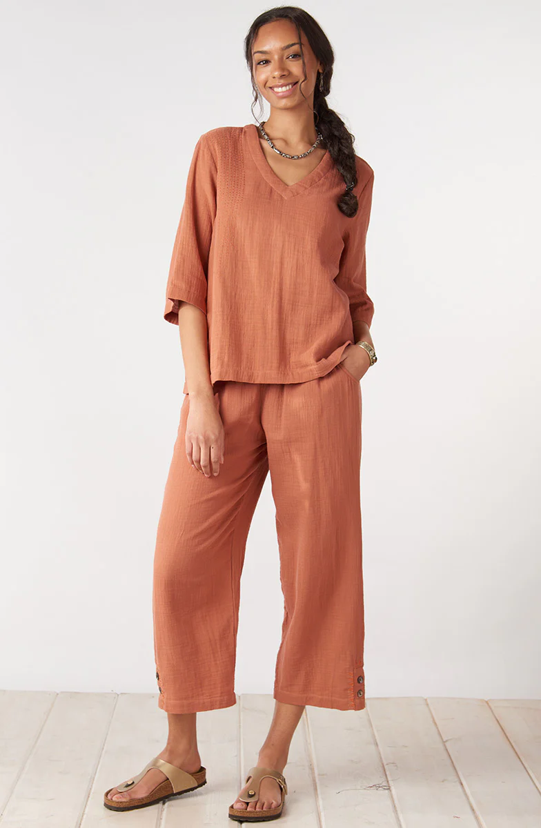Kesari Cotton Double Gauze Crop Pant - Image 37