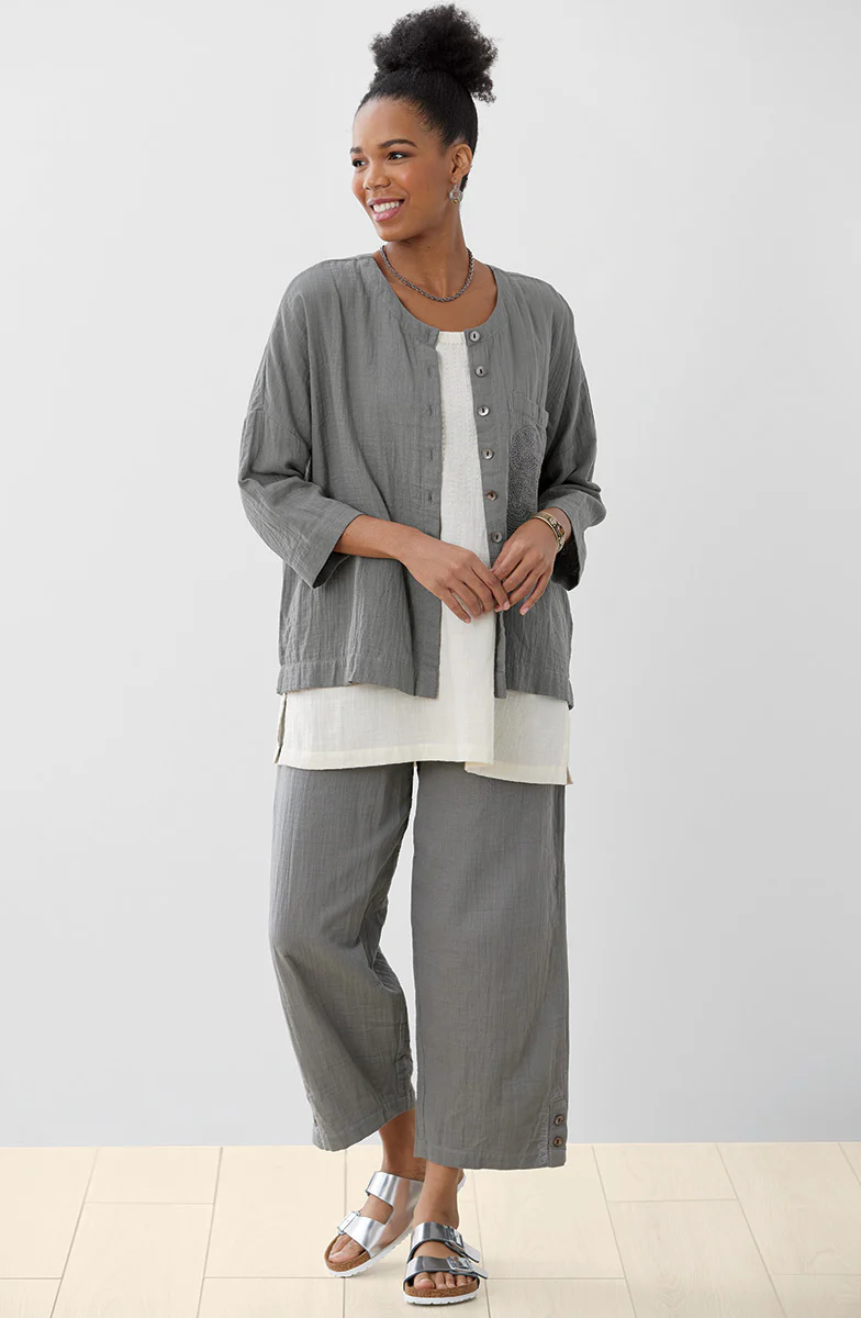 Kesari Cotton Double Gauze Crop Pant - Image 40