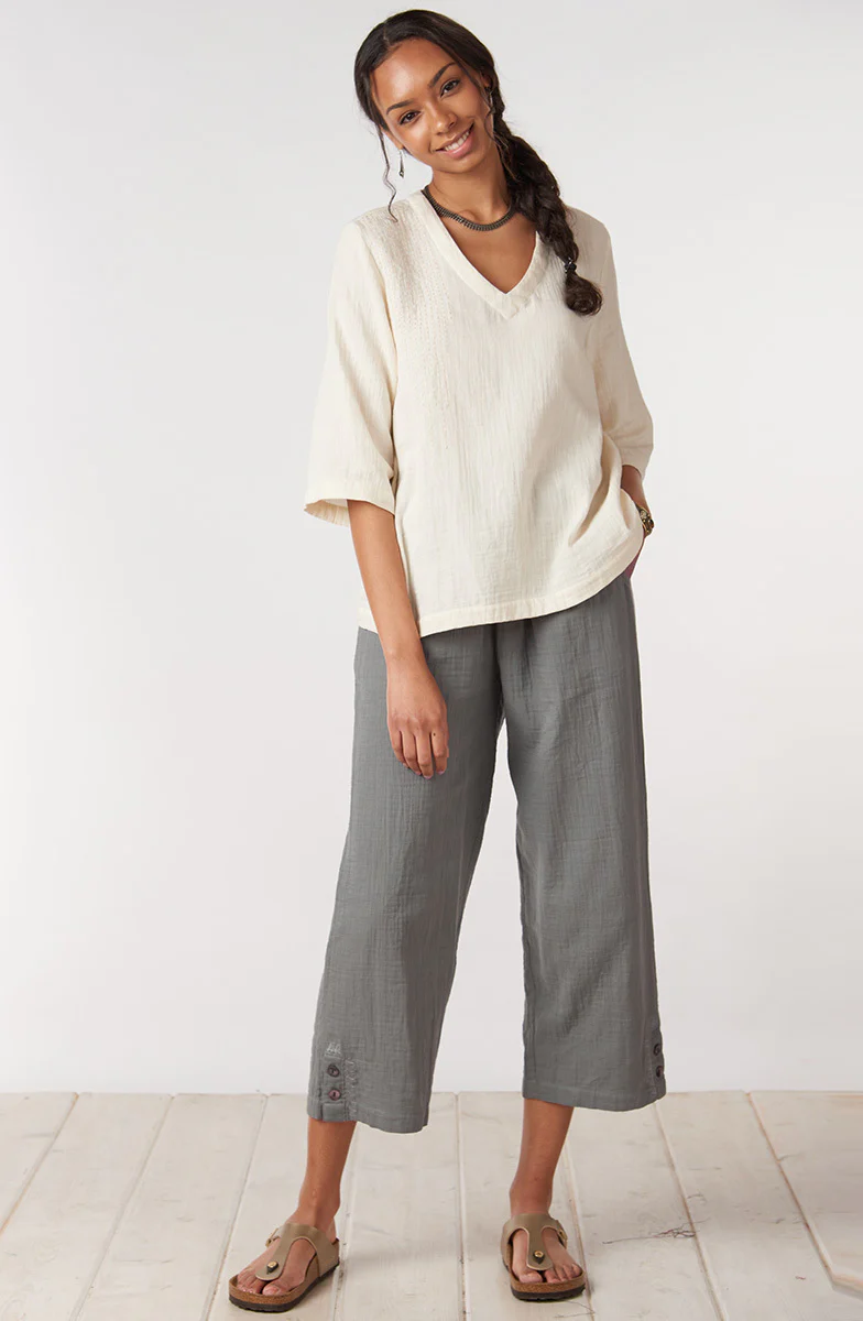 Kesari Cotton Double Gauze Crop Pant - Image 44