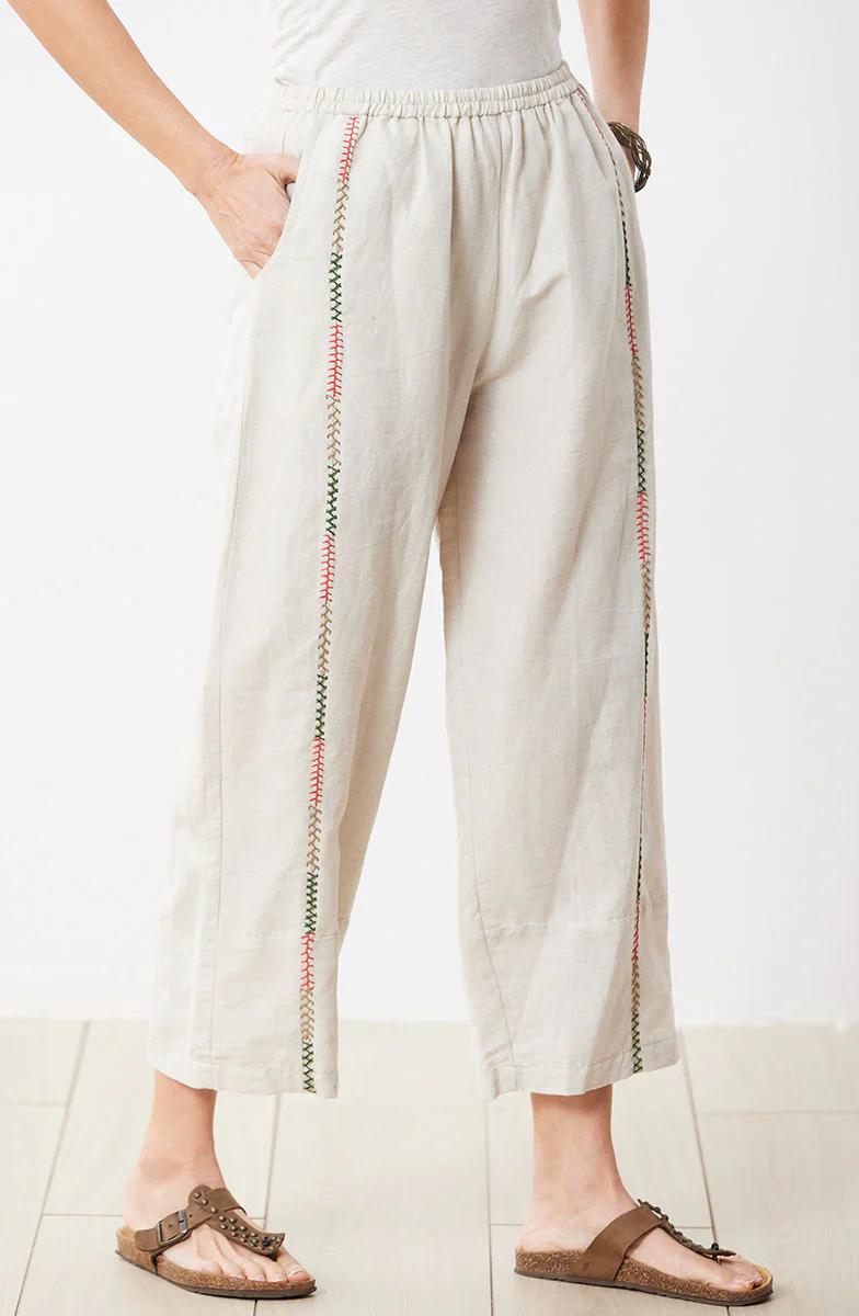 Kesari Pull-On Crop Pant - Flax - Image 3