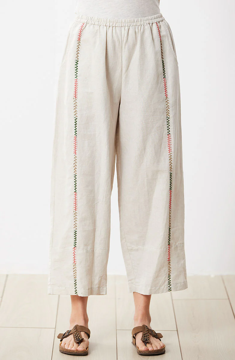 Kesari Pull-On Crop Pant - Flax - Image 4