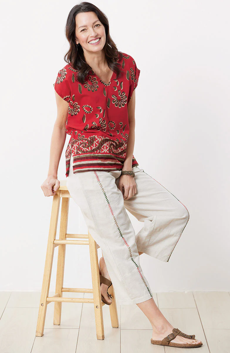 Kesari Pull-On Crop Pant - Flax - Image 5