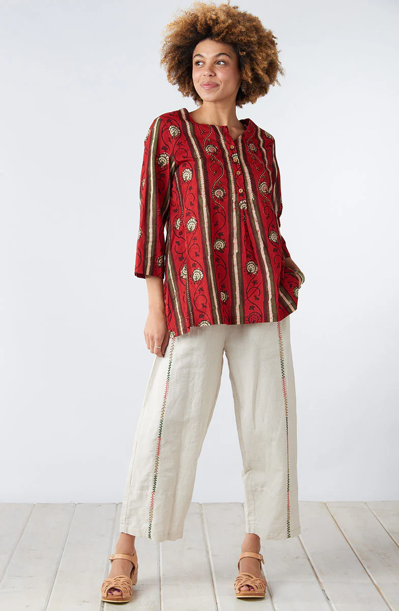 Kesari Pull-On Crop Pant - Flax - Image 7