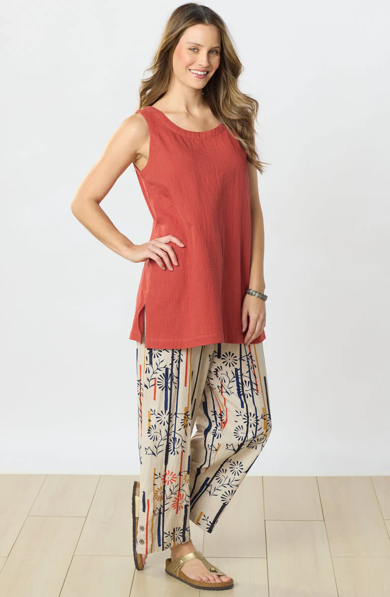 Kesari Pull-On Crop Pant - Natural/Multi - Image 4