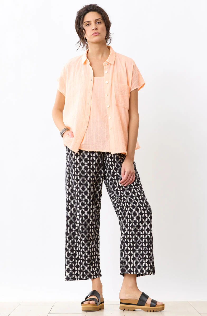 Kesari Pull-On Crop Pant - Black/Natural - Image 5