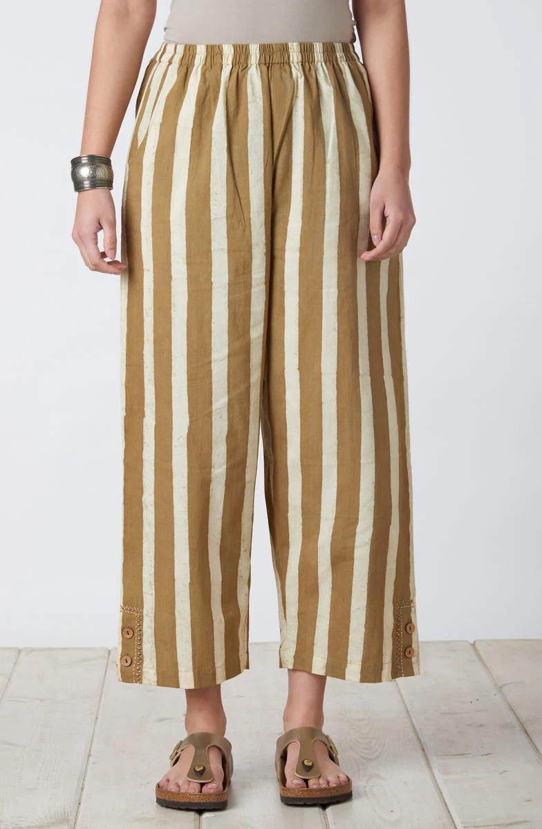 Kesari Pull-On Crop Pant - Straw - Image 3