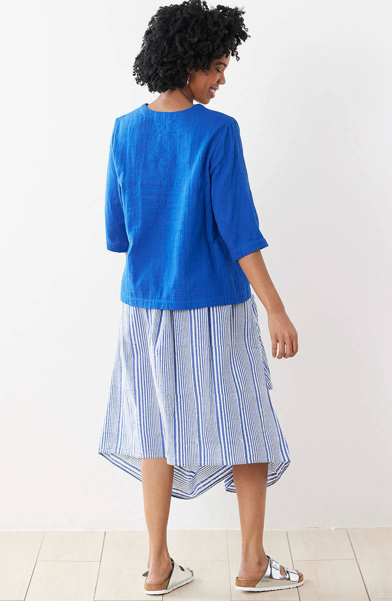 Kochi Double Gauze V-Neck Top - Image 34