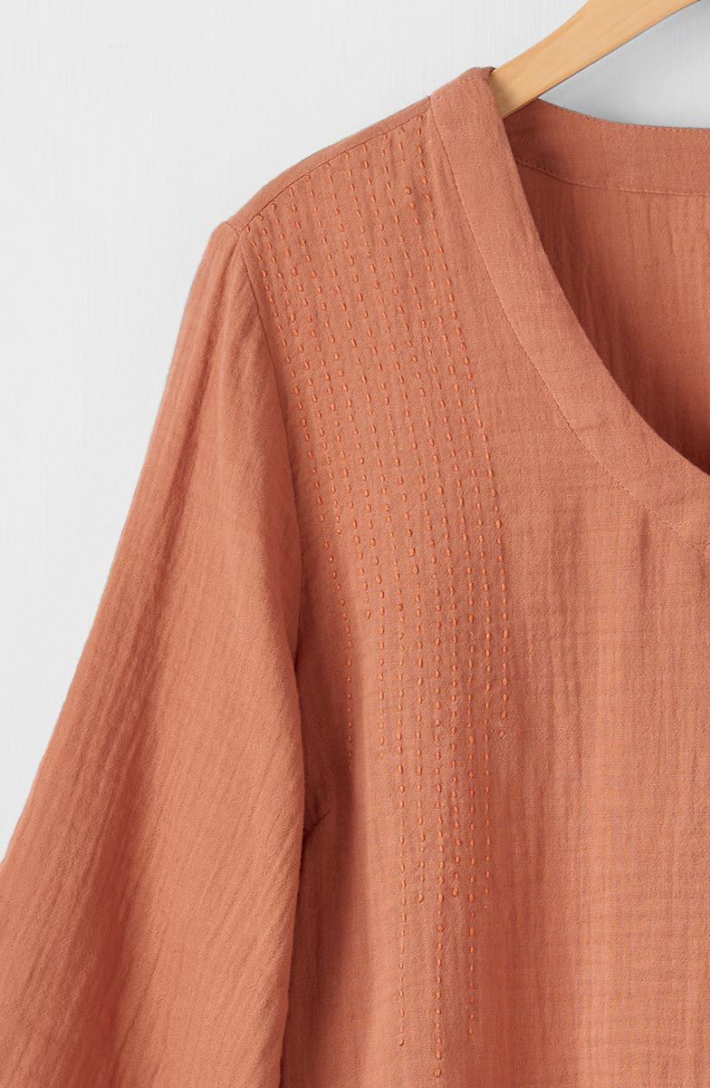Kochi Double Gauze V-Neck Top - Image 36