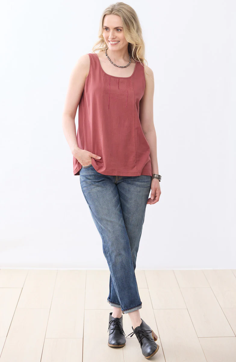 Kripa Cotton Jersey A-line Tank - Image 10