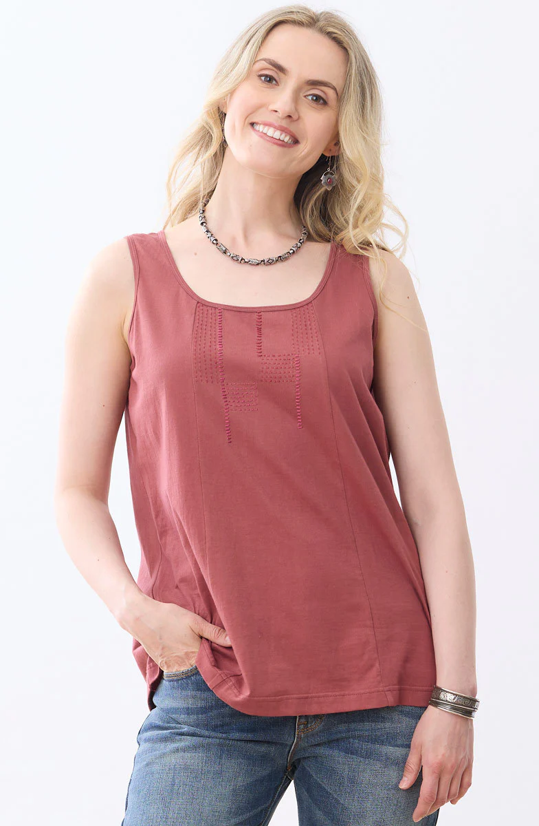 Kripa Cotton Jersey A-line Tank - Image 8