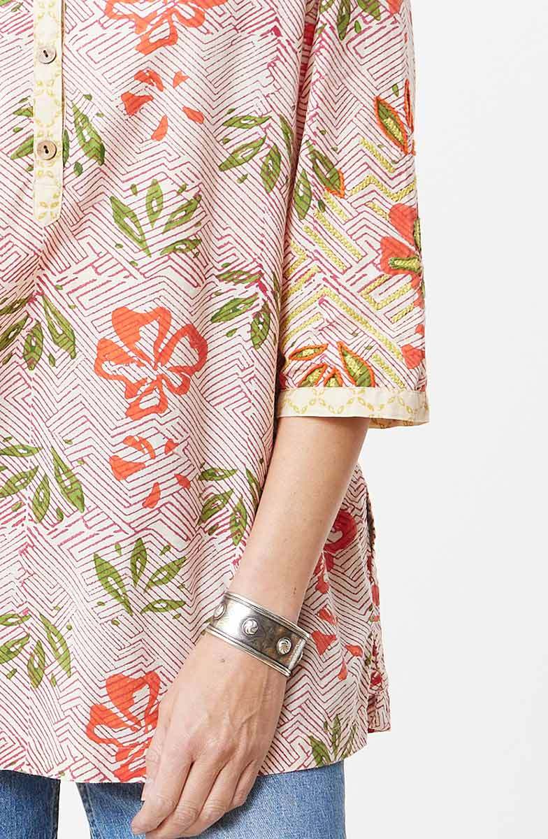 Kushali Organic Tunic - Strawberry/Multi - Image 3