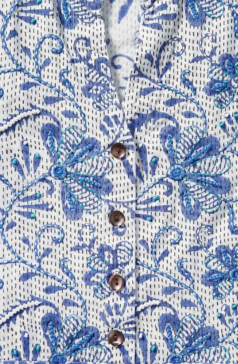 Kusum Organic Dress - Sapphire/Cool white - Image 3