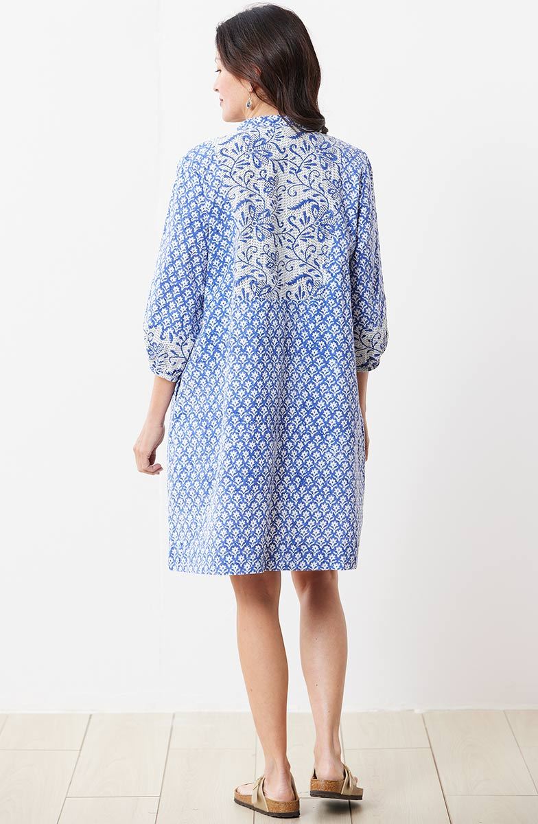 Kusum Organic Dress - Sapphire/Cool white - Image 5
