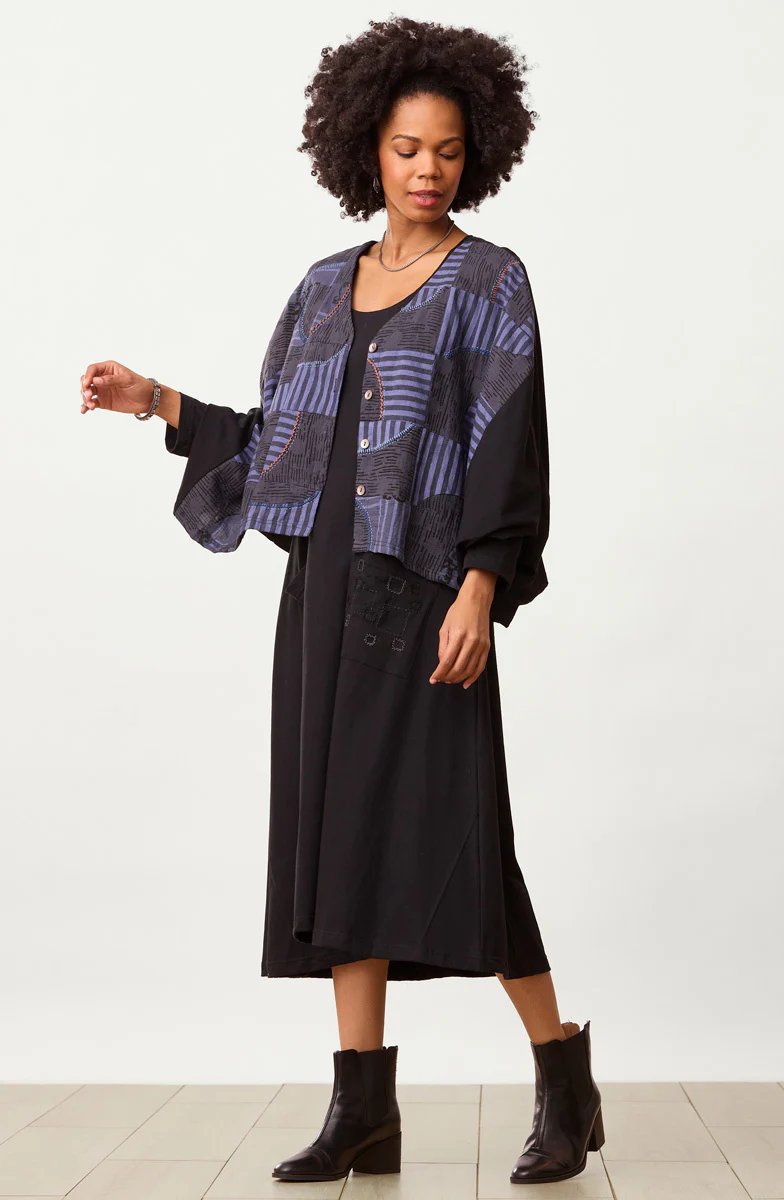 Supriya Jersey A-line Long-Sleeve Midi Dress - Image 6