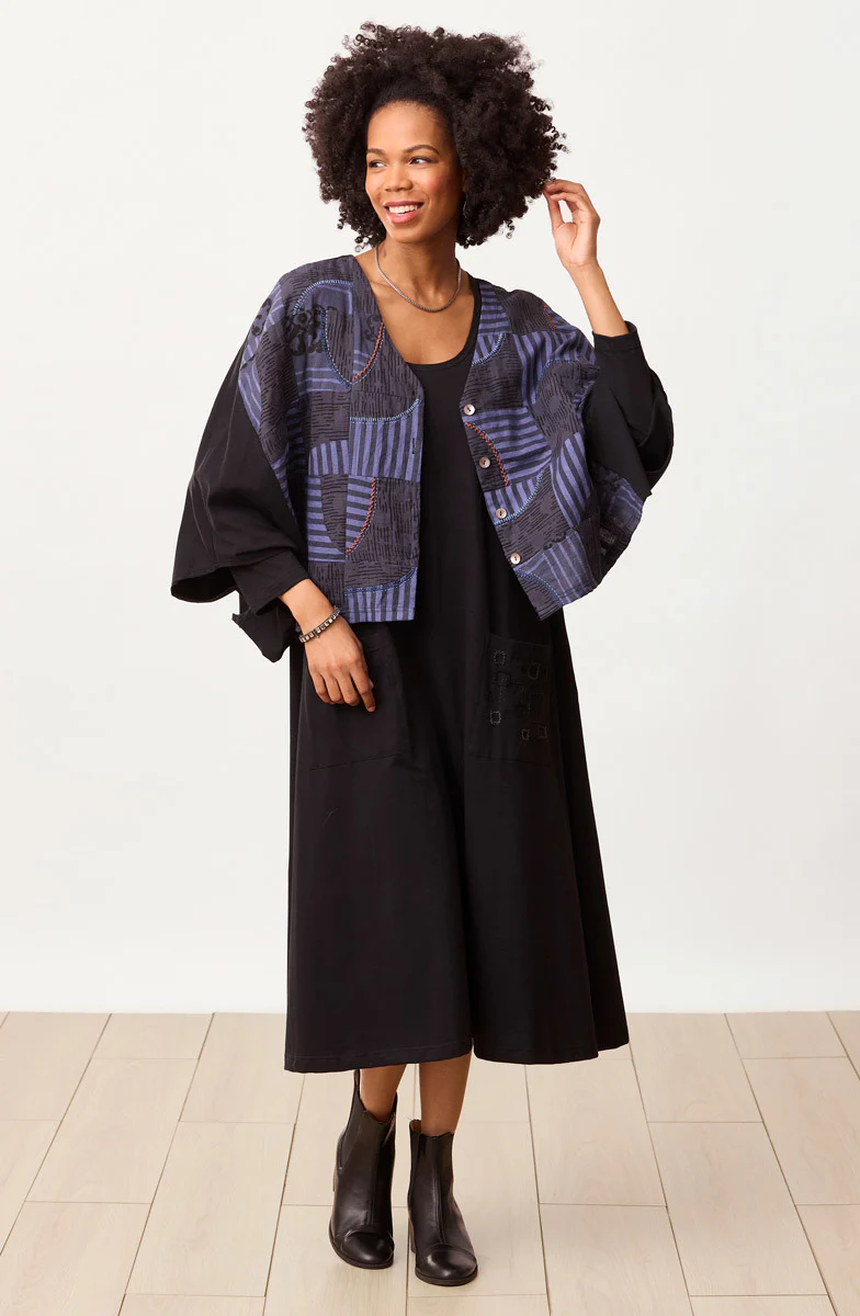 Supriya Jersey A-line Long-Sleeve Midi Dress - Image 7