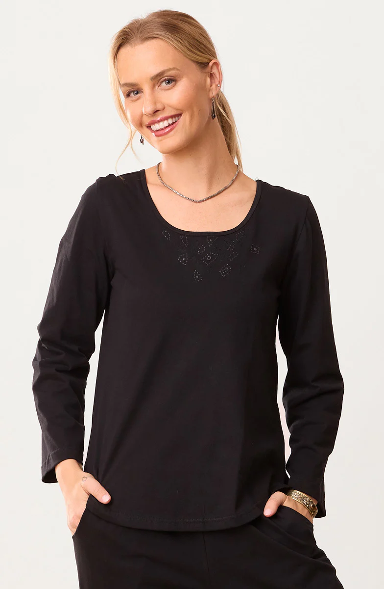 Maira Long-Sleeve Cotton Jersey Tee - Image 12