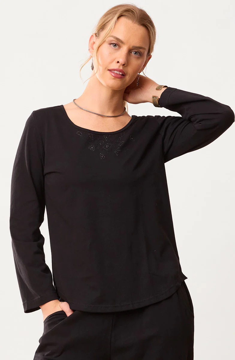 Maira Long-Sleeve Cotton Jersey Tee - Image 14