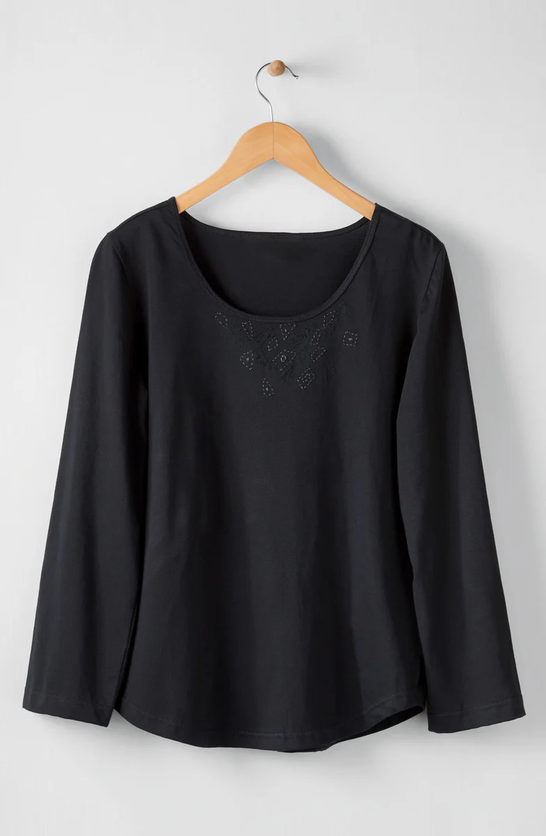 Maira Long-Sleeve Cotton Jersey Tee - Image 17