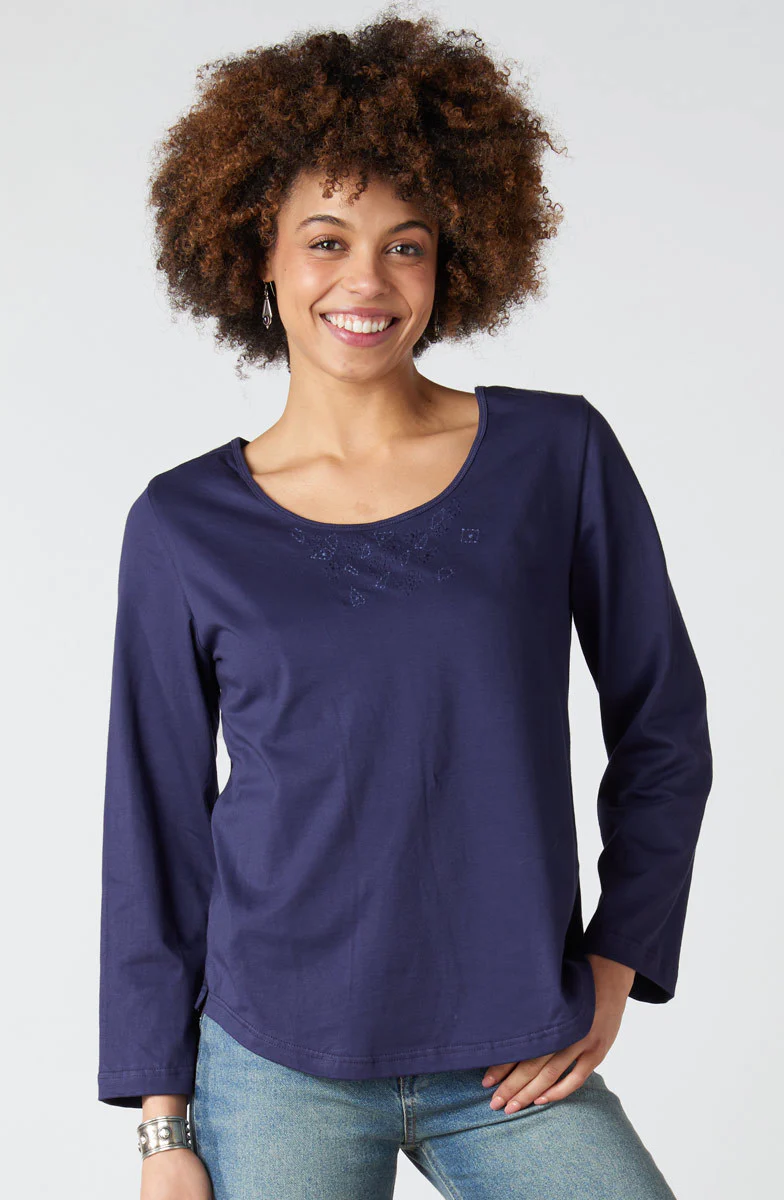 Maira Long-Sleeve Cotton Jersey Tee - Image 19