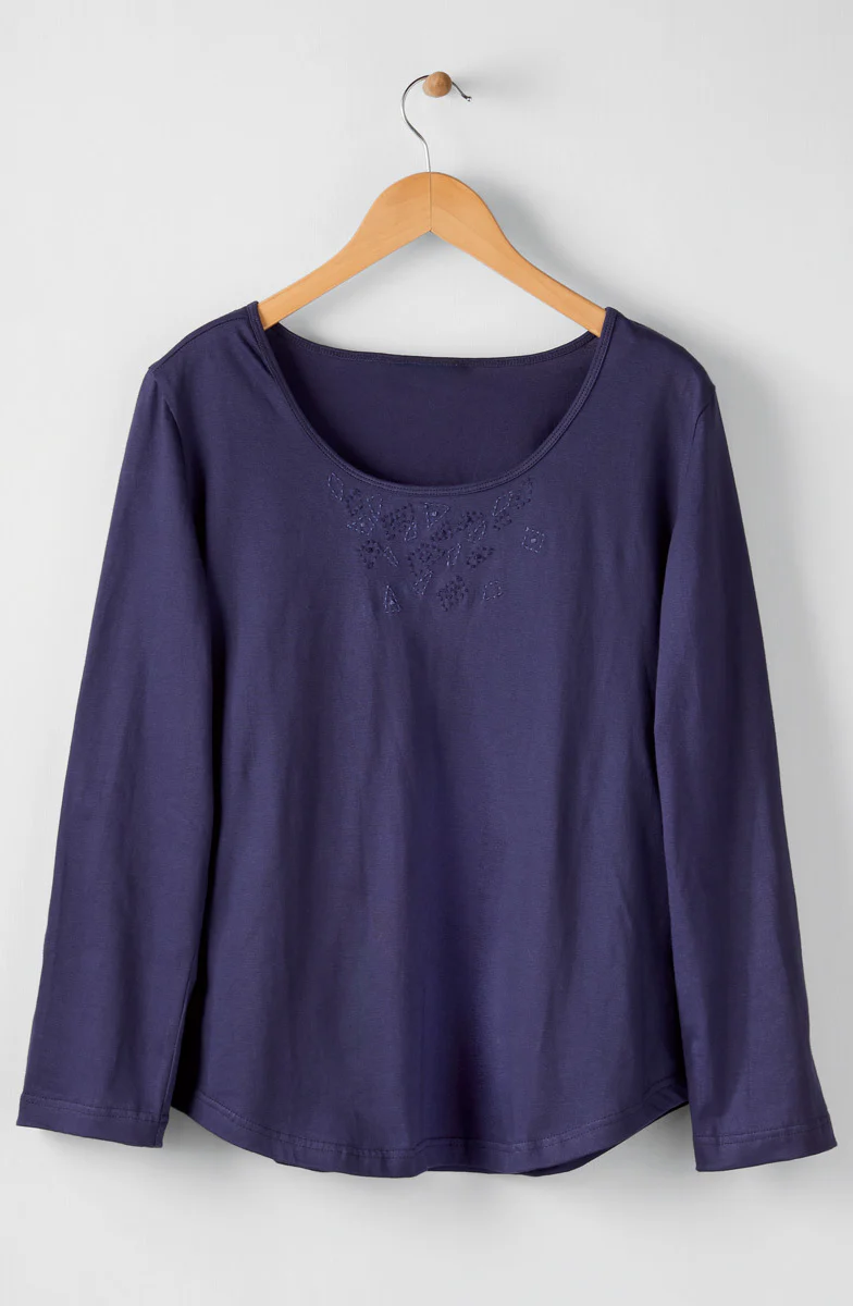 Maira Long-Sleeve Cotton Jersey Tee - Image 22