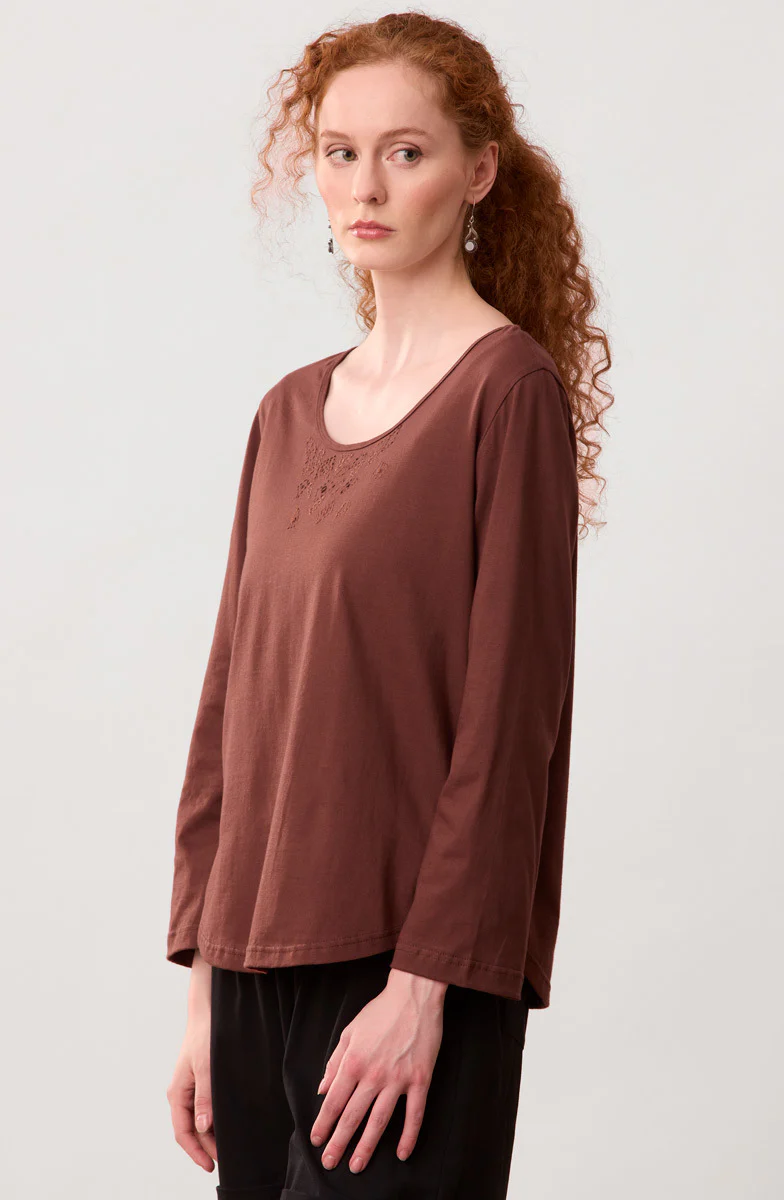 Maira Long-Sleeve Cotton Jersey Tee - Image 3