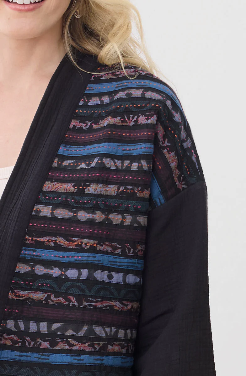 Malvi Upcycled Jacket - Black/Chindi - Image 3