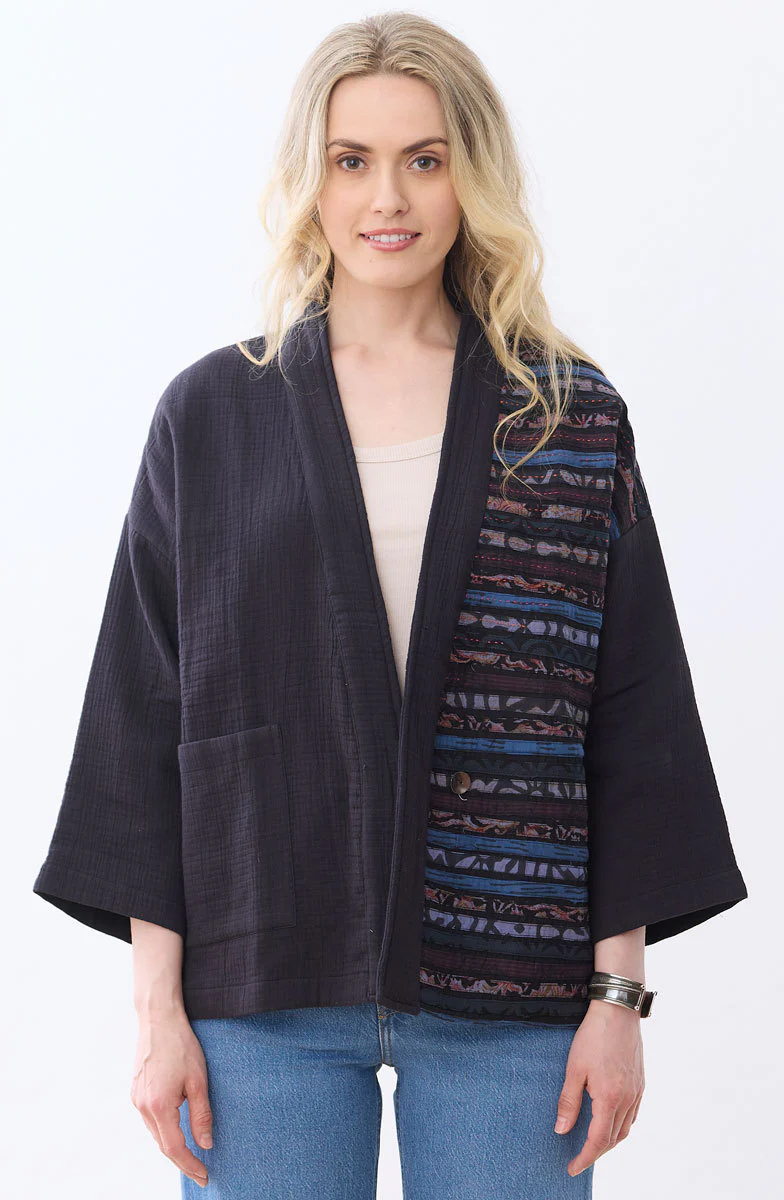 Malvi Upcycled Jacket - Black/Chindi - Image 4