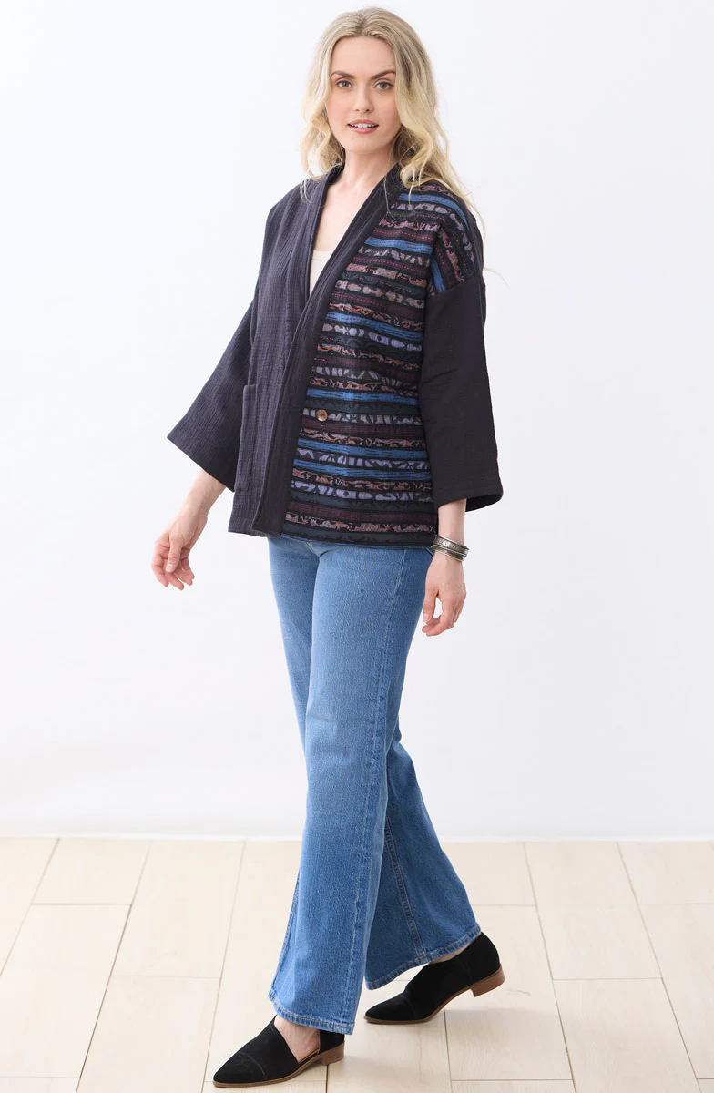 Malvi Upcycled Jacket - Black/Chindi - Image 6