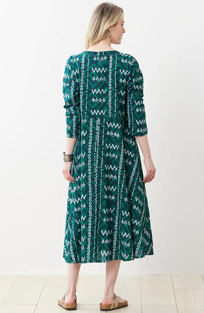 Mangala Dress - Navy/Jade - Image 6