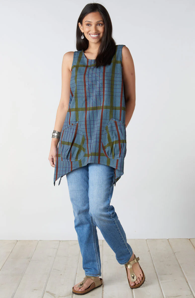 Manori Swing Tunic Tank - Blue/Multi - Image 5