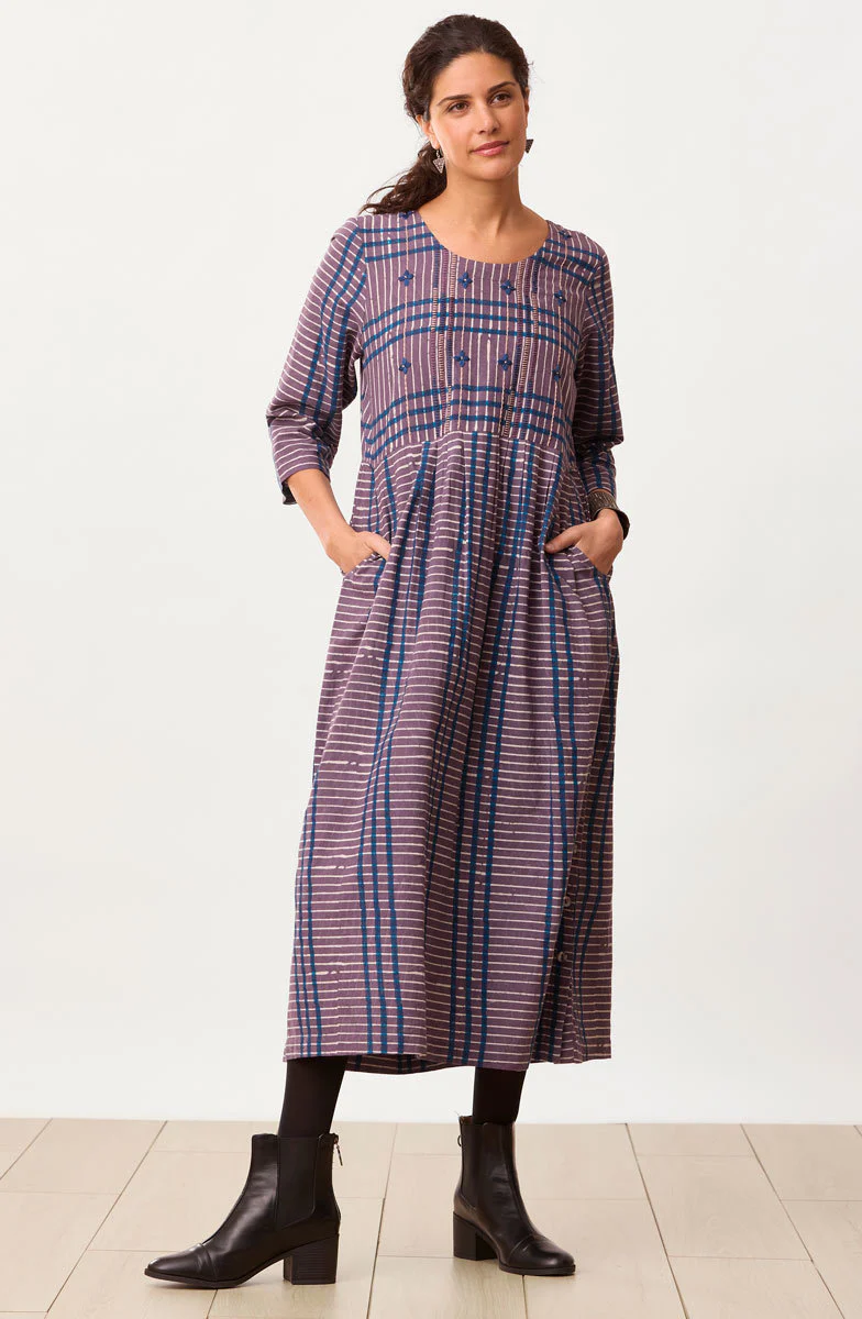 Mohina Scoop-Neck A-Line Dress - Smoky lavender - Image 2