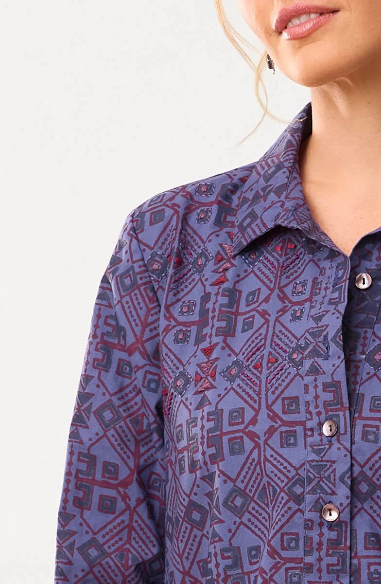 Naaziya Organic Handkerchief Hem Tunic - Celestial/Multi - Image 3