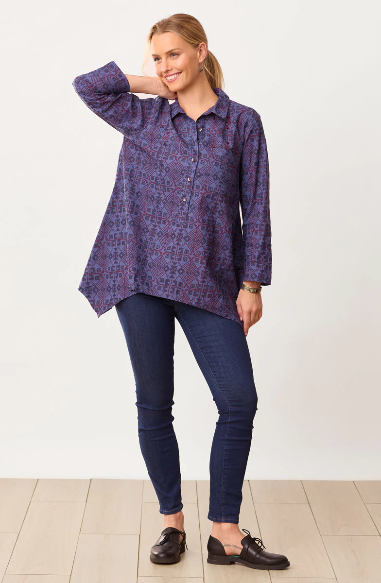 Naaziya Organic Handkerchief Hem Tunic - Celestial/Multi - Image 5
