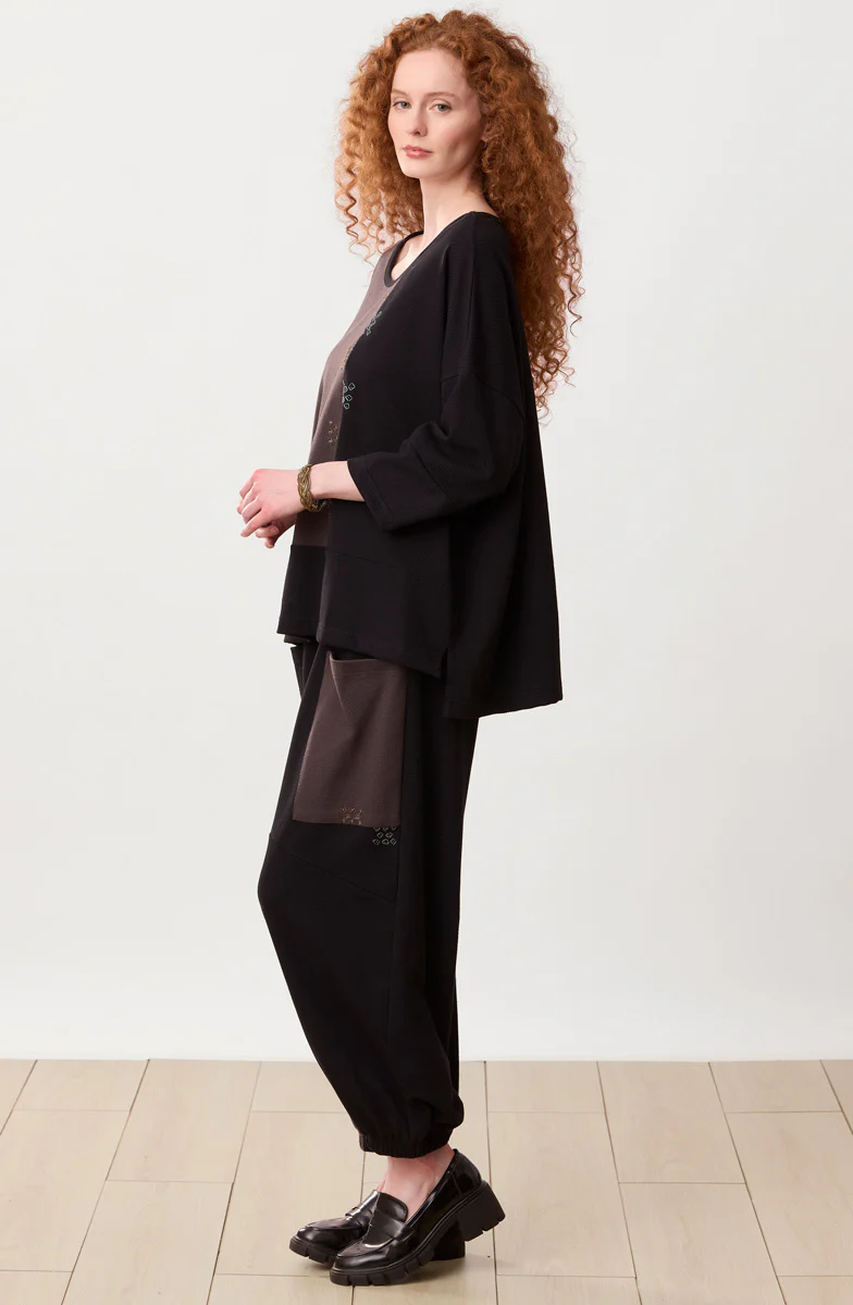 Nasima Oversized Boxy Tee - Black - Image 4