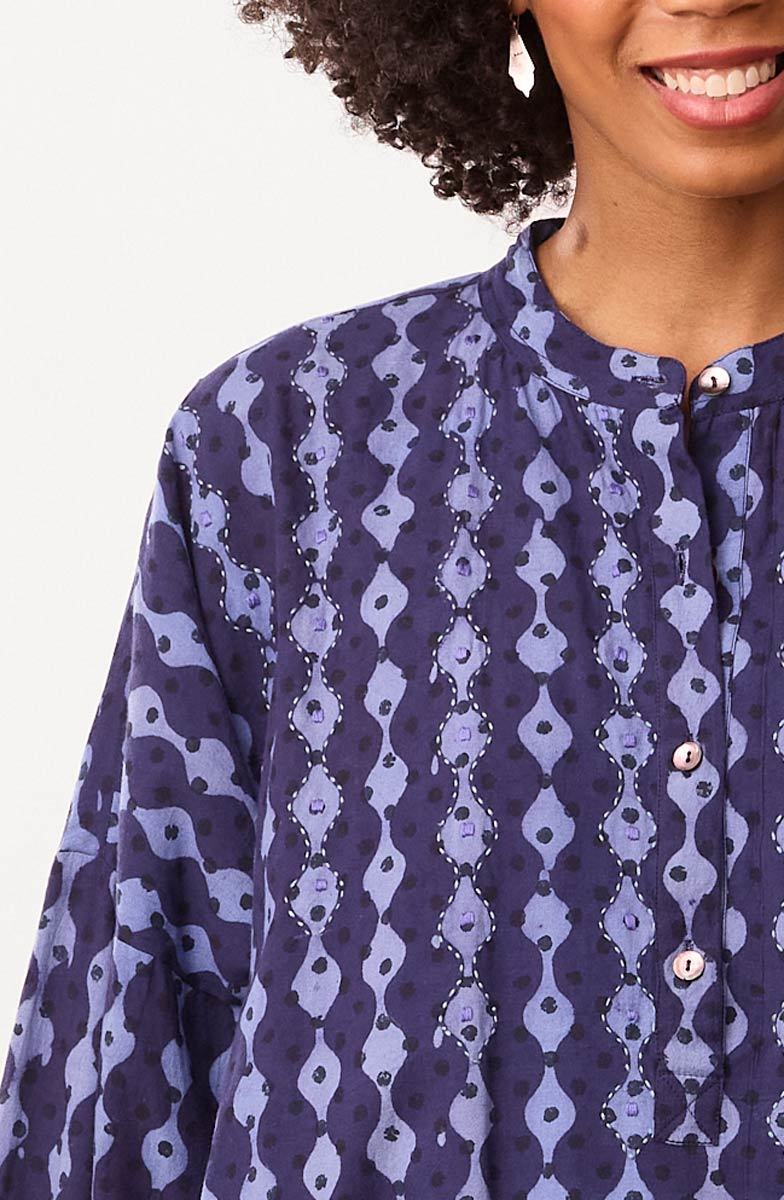 Nikesha Oversized Kaftan Tunic/Dress - Tranquil blue - Image 3