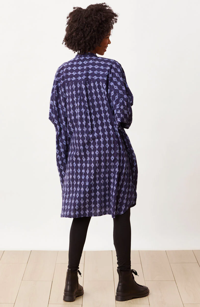 Nikesha Oversized Kaftan Tunic/Dress - Tranquil blue - Image 5