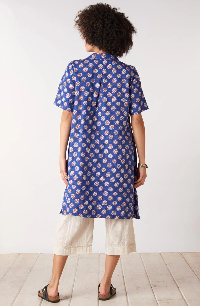 Nirali Pullover A-line Shirtdress - Cobalt/Multi - Image 5