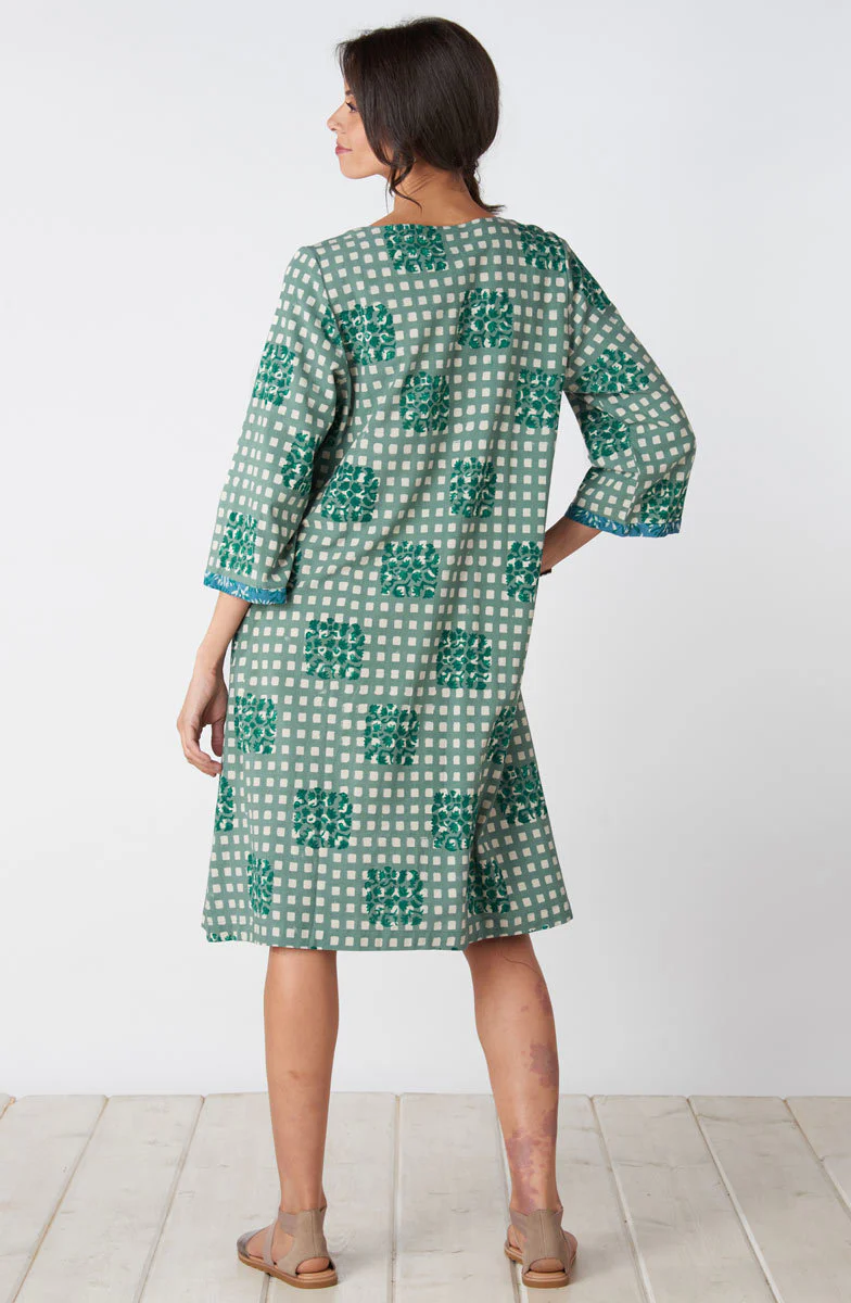 Poonam Scoop-Neck Shift Dress - Algae - Image 5
