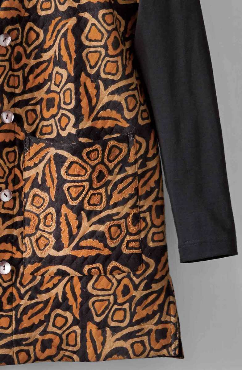 Prabha Block Print Quilted Vest - Cedar - Image 3