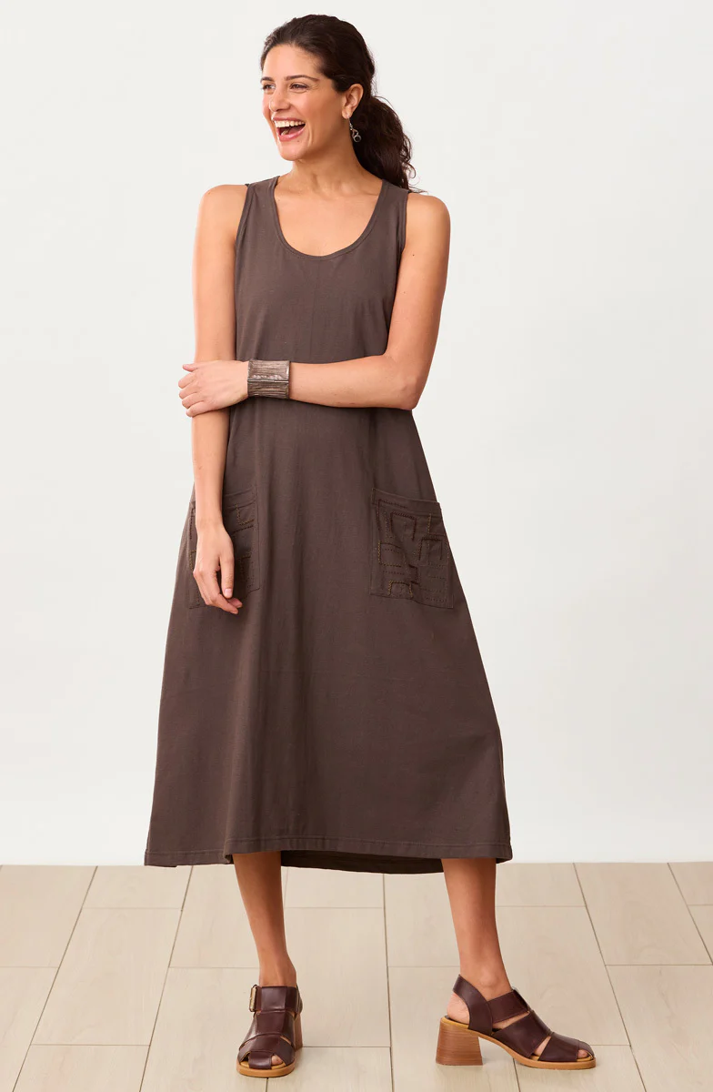 Priya Jersey A-line Midi Tank Dress - Image 4