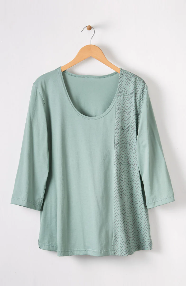 Punita U-Neck 3/4-Sleeve Tee - Image 13