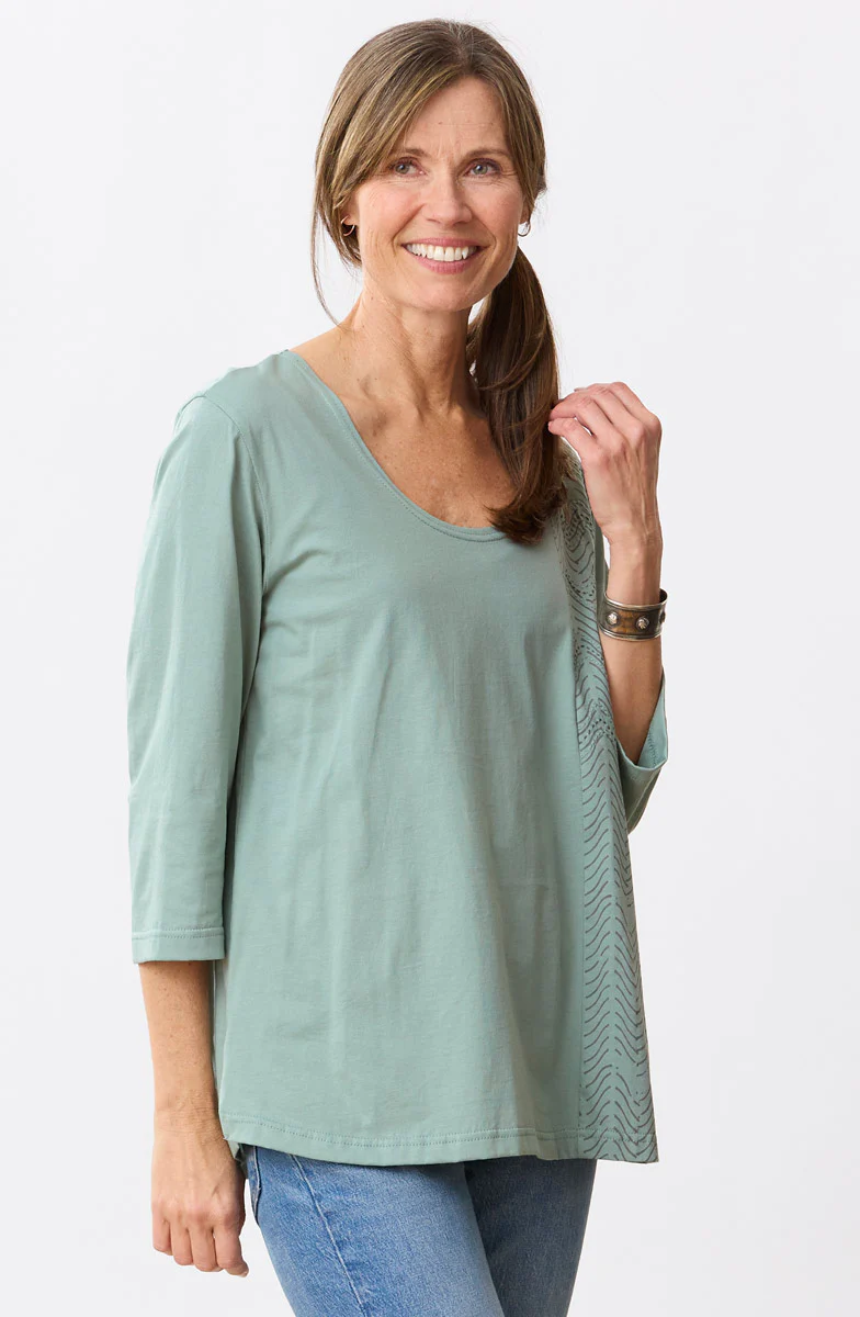 Punita U-Neck 3/4-Sleeve Tee - Image 14