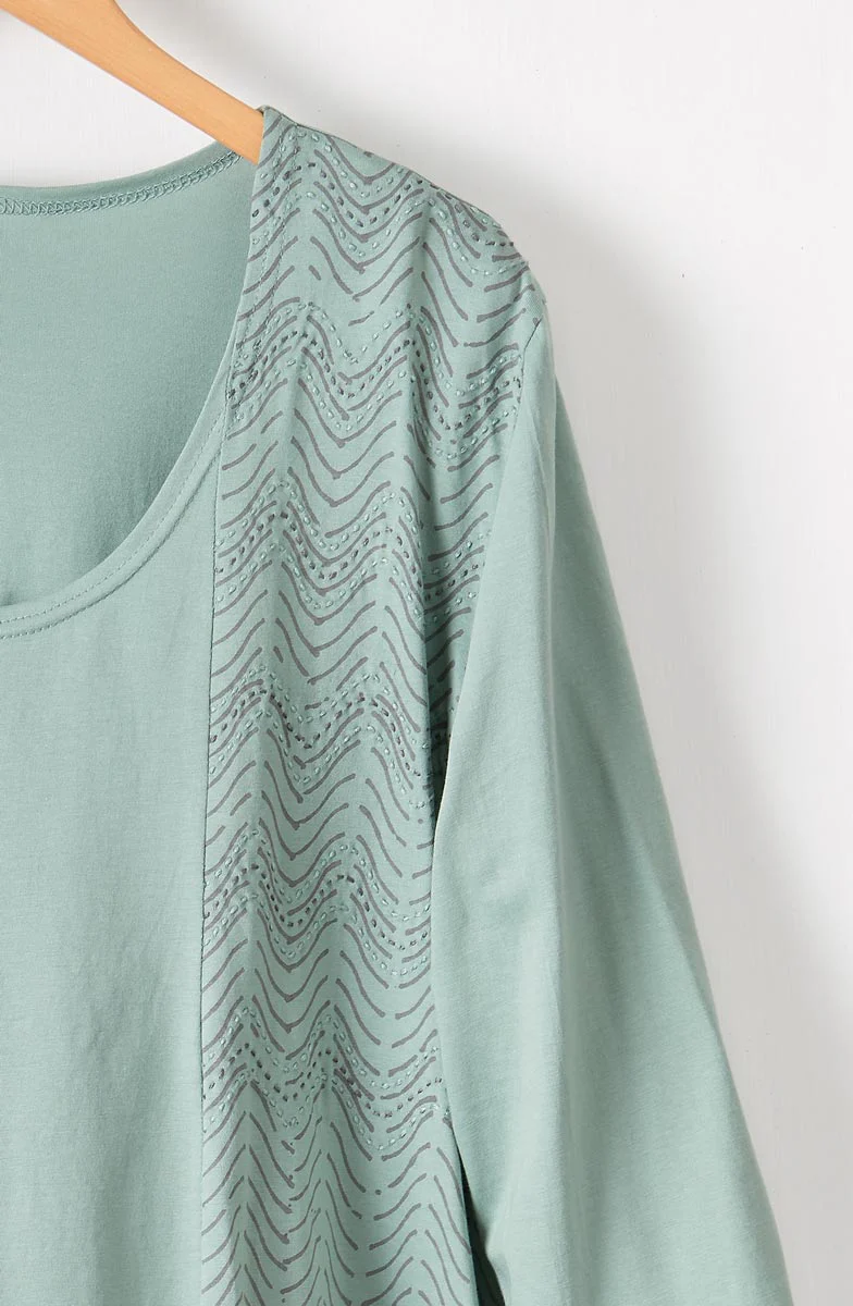 Punita U-Neck 3/4-Sleeve Tee - Image 15