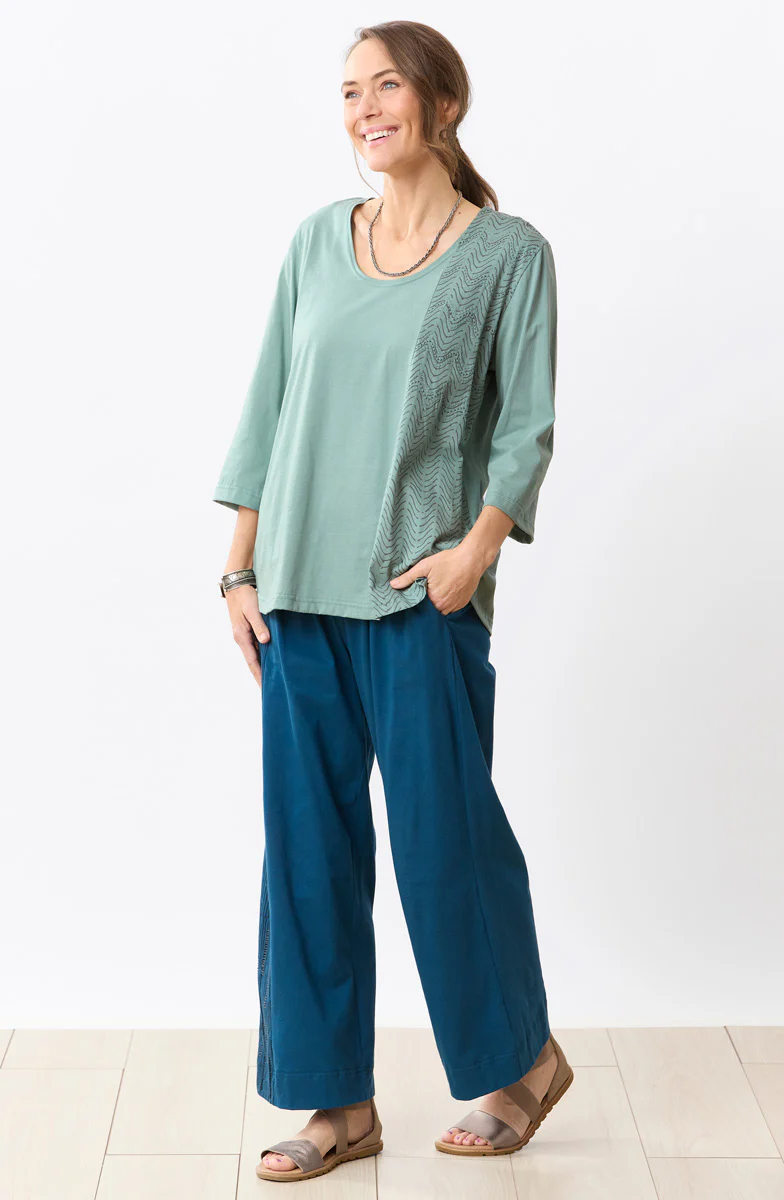 Punita U-Neck 3/4-Sleeve Tee - Image 17