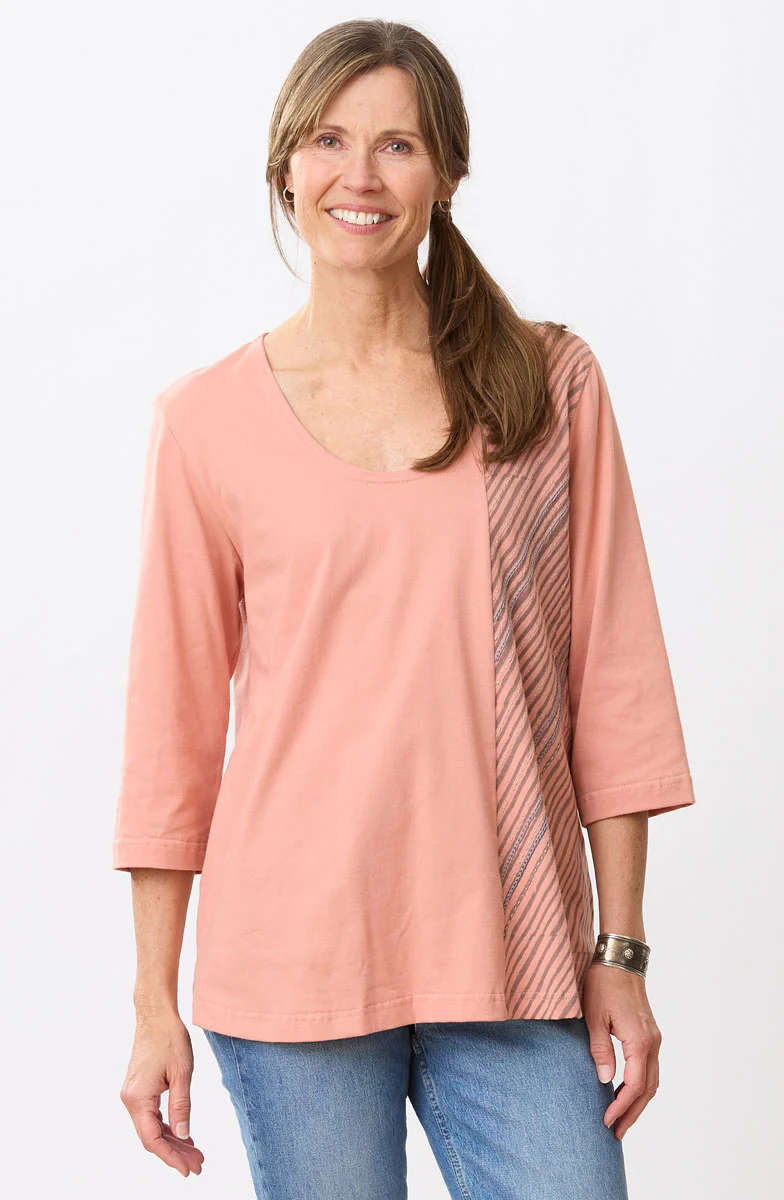 Punita U-Neck 3/4-Sleeve Tee - Image 2