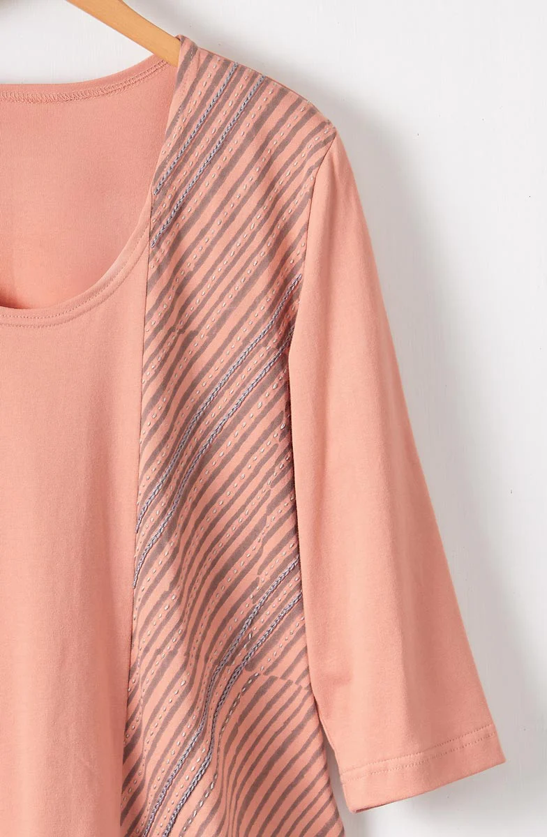 Punita U-Neck 3/4-Sleeve Tee - Image 3