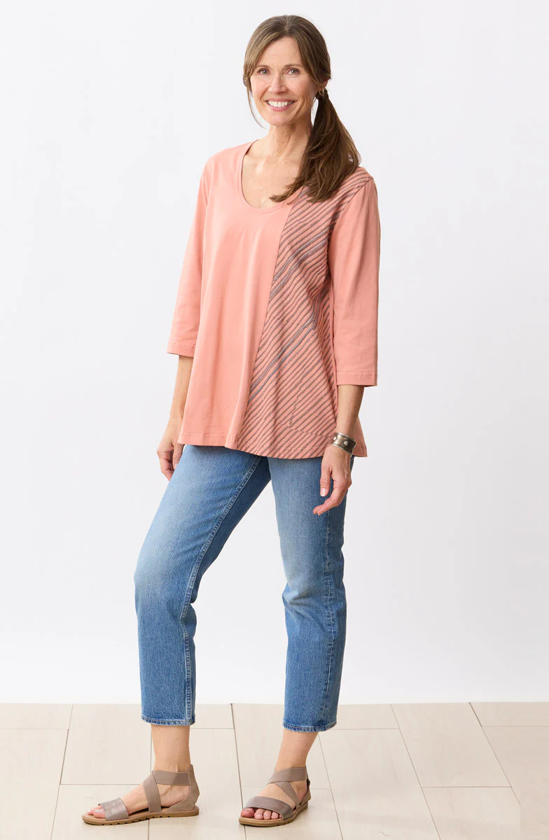 Punita U-Neck 3/4-Sleeve Tee - Image 4