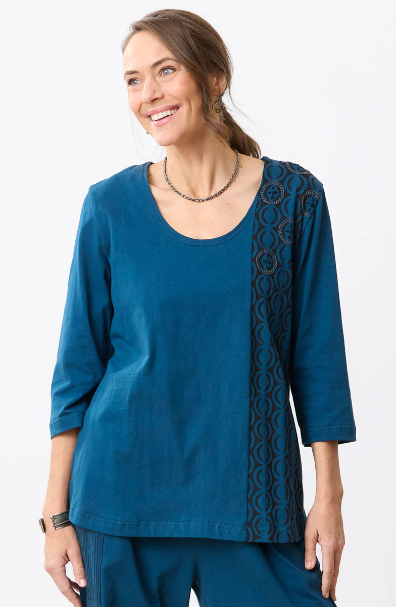 Punita U-Neck 3/4-Sleeve Tee - Image 7
