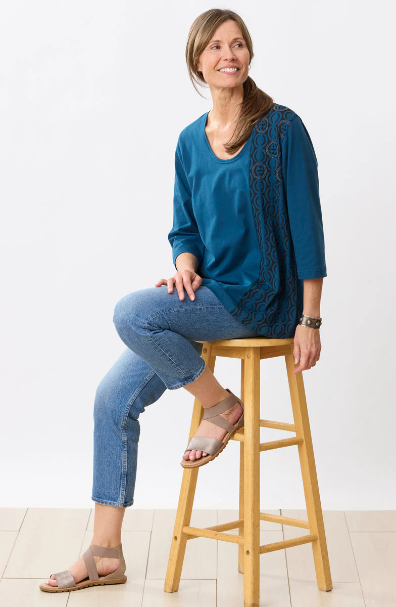 Punita U-Neck 3/4-Sleeve Tee - Image 8