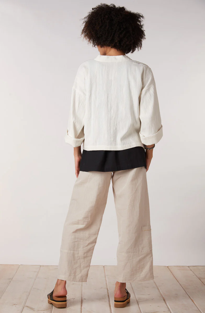 Rajkot Linen Cotton Straight Leg Pant - Flax - Image 4